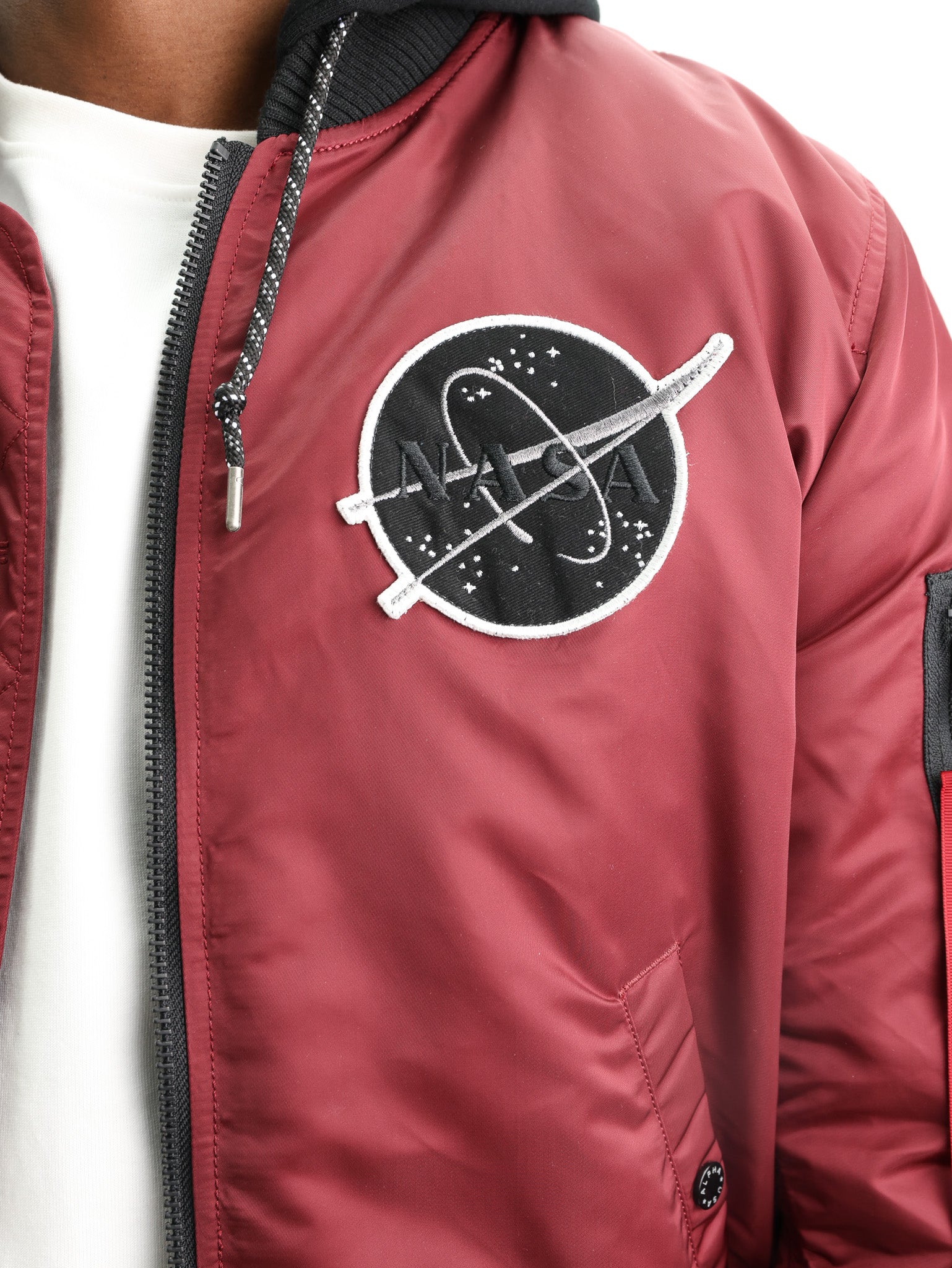Alpha Jacket Ma-1 Vf Dark Side Reflective Burgundy